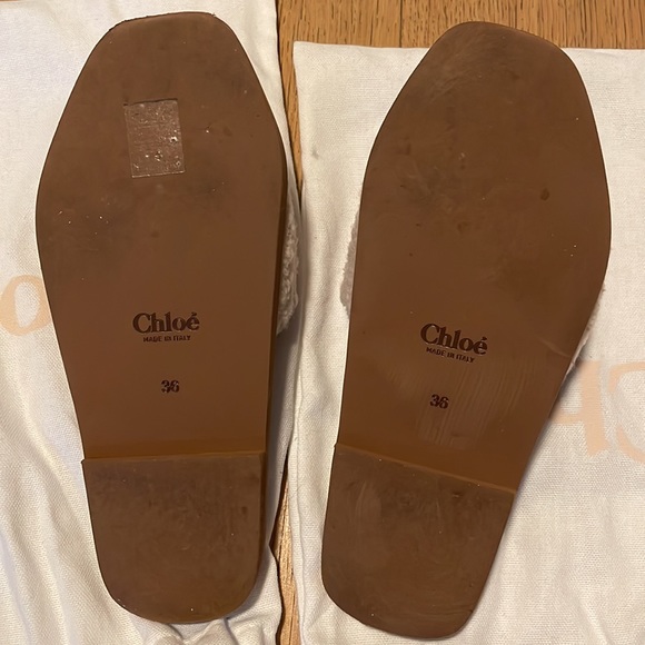 Chloe Woody shearling slides - Picture 2 of 4